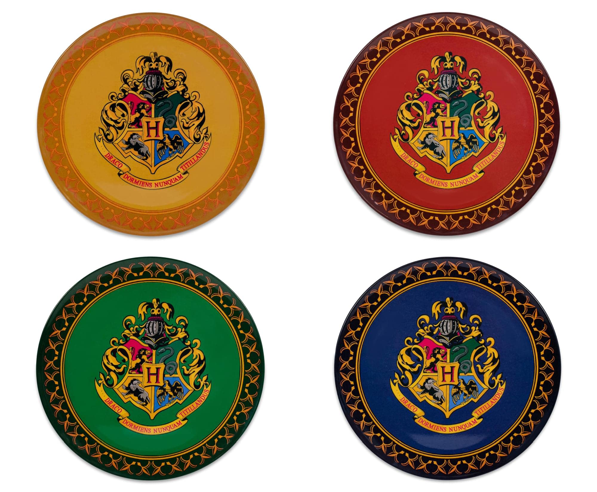Foto 1 | Juego De Platos Silver Buffalo Harry Potter Con El Escudo De Hogwarts X4 - Venta Internacional.