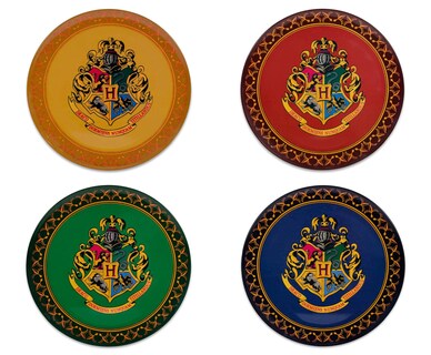 Foto 1 | Juego De Platos Silver Buffalo Harry Potter Con El Escudo De Hogwarts X4 - Venta Internacional.