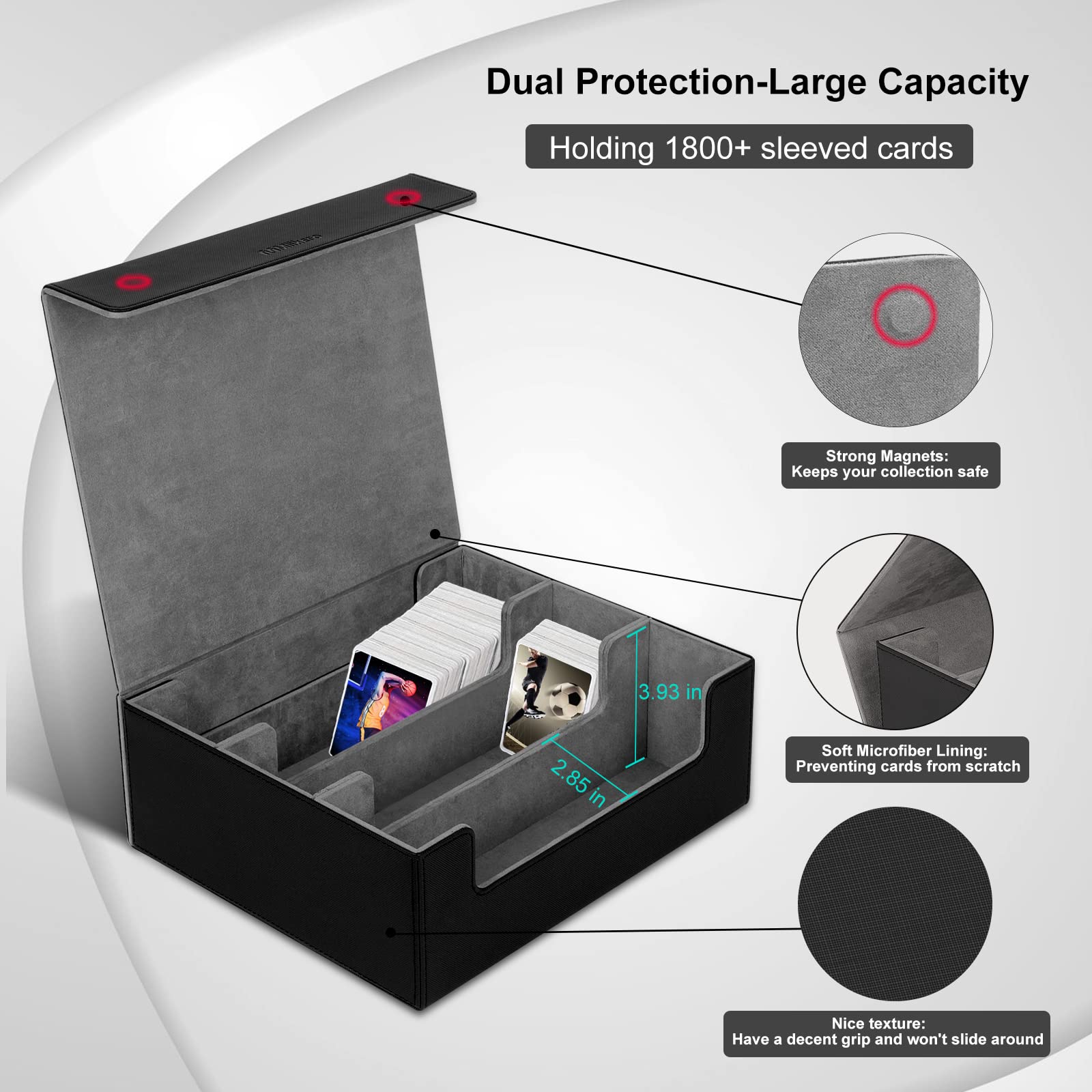 Foto 4 pulgar | Funda Mlikero Para Cartas Coleccionables De Más De 1800 Pulgadas Con Cierre Magnético - Venta Internacional.