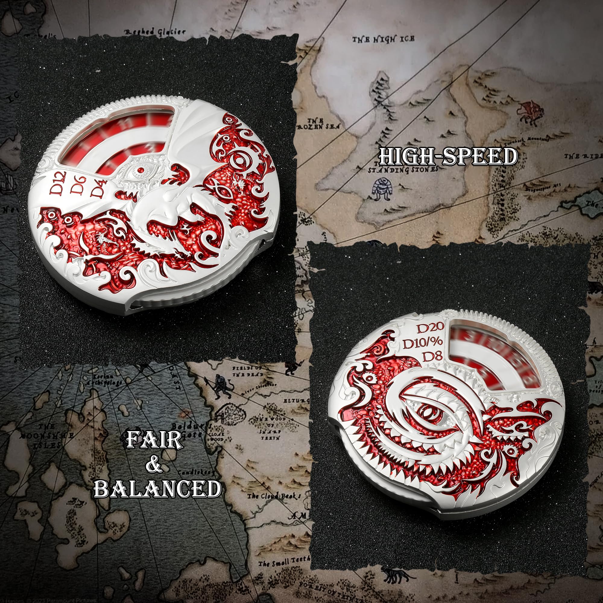 Foto 6 pulgar | Set De Dados Spinner Metal Dndnd 7 En 1 Para Dungeons & Dragon - Venta Internacional.