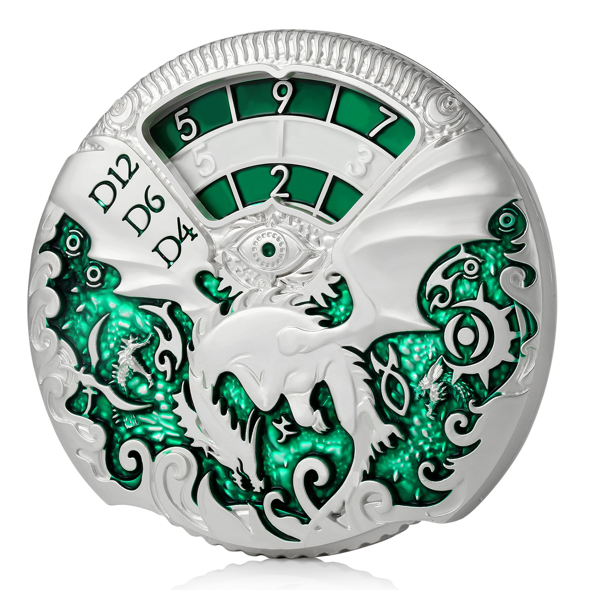 Foto 2 pulgar | Juego De Dados Metálicos Fidget Spinner Dndnd Dragon Roulette 7 En 1 - Venta Internacional.