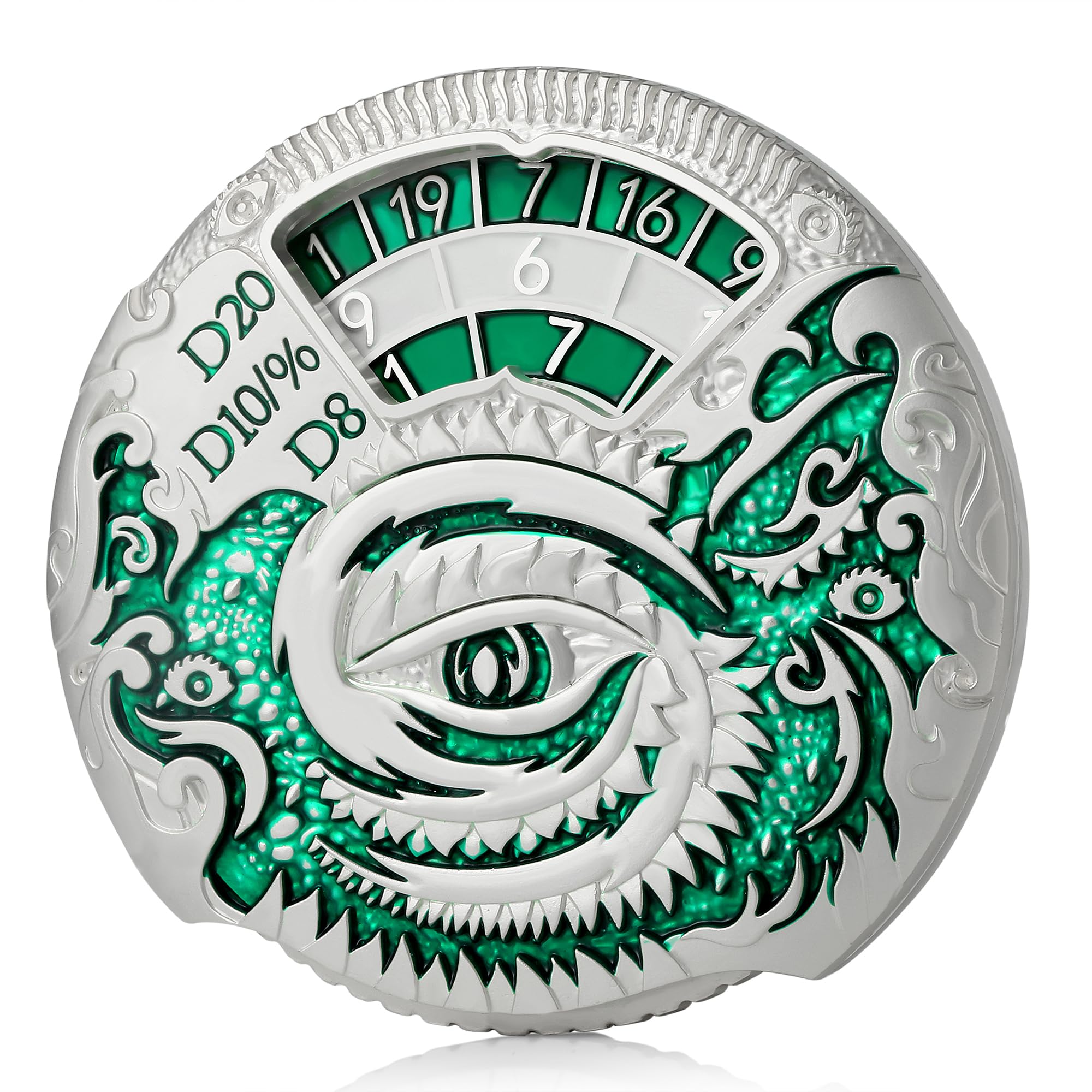 Foto 3 pulgar | Juego De Dados Metálicos Fidget Spinner Dndnd Dragon Roulette 7 En 1 - Venta Internacional.