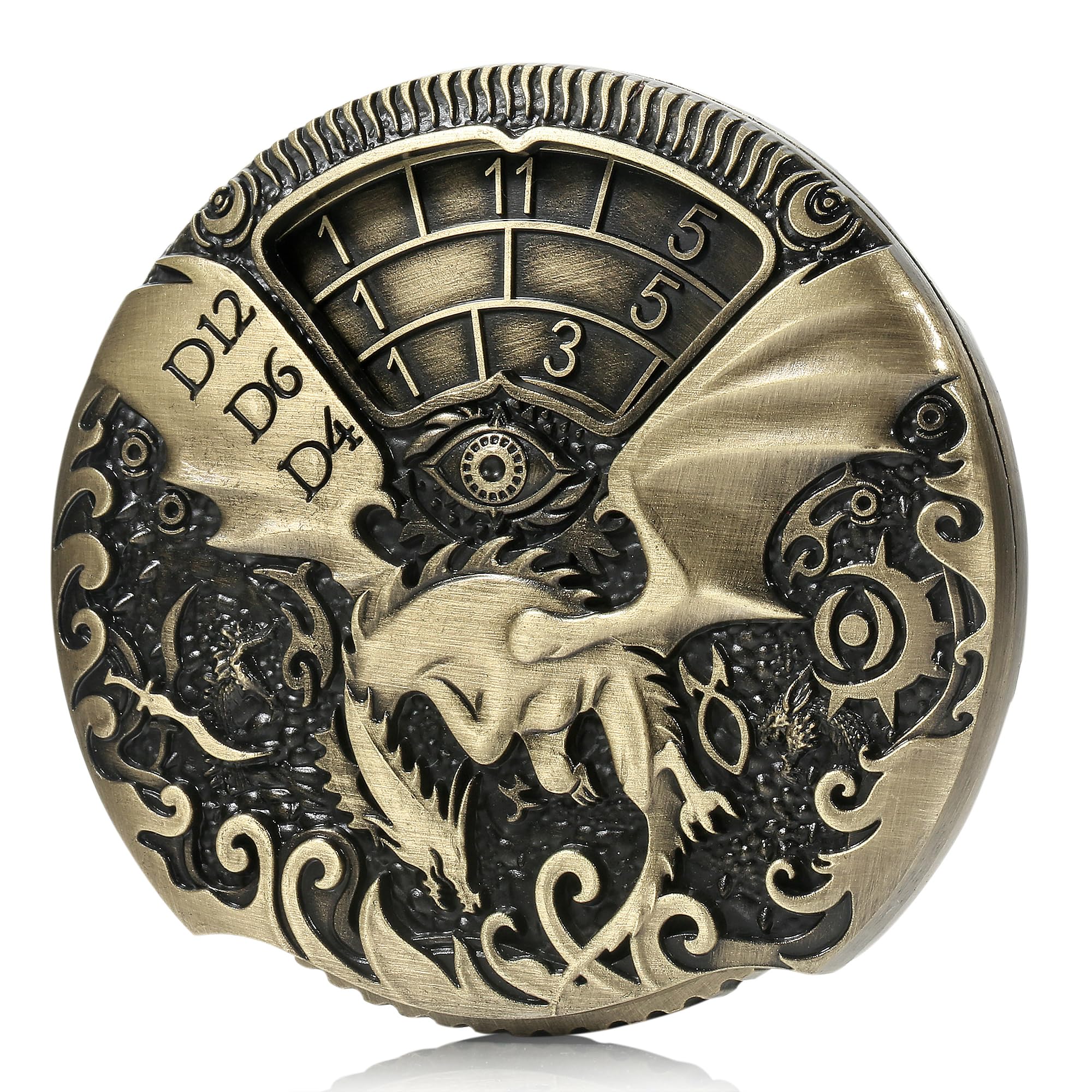 Foto 2 pulgar | Juego De Dados D&d De Metal Spinner Dndnd 7 En 1 Con Caja De Regalo, Color Latón - Venta Internacional.