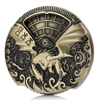 Foto 1 | Juego De Dados D&d De Metal Spinner Dndnd 7 En 1 Con Caja De Regalo, Color Latón - Venta Internacional.