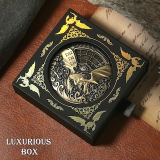 Foto 4 | Juego De Dados D&d De Metal Spinner Dndnd 7 En 1 Con Caja De Regalo, Color Latón - Venta Internacional.