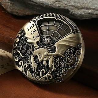 Foto 5 | Juego De Dados D&d De Metal Spinner Dndnd 7 En 1 Con Caja De Regalo, Color Latón - Venta Internacional.