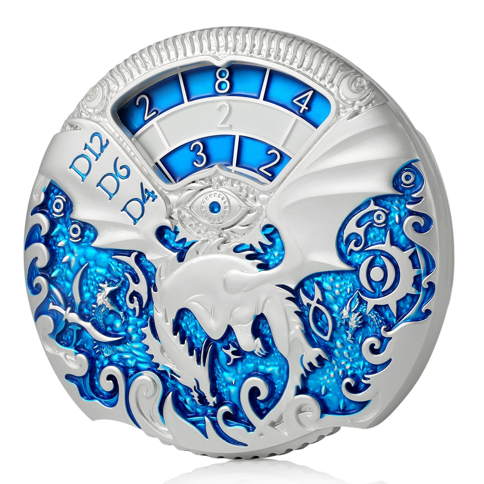 Foto 2 pulgar | Juego De Dados Dndnd Dragon Roulette Spinner D&d 7 En 1 De Metal Plateado - Venta Internacional.