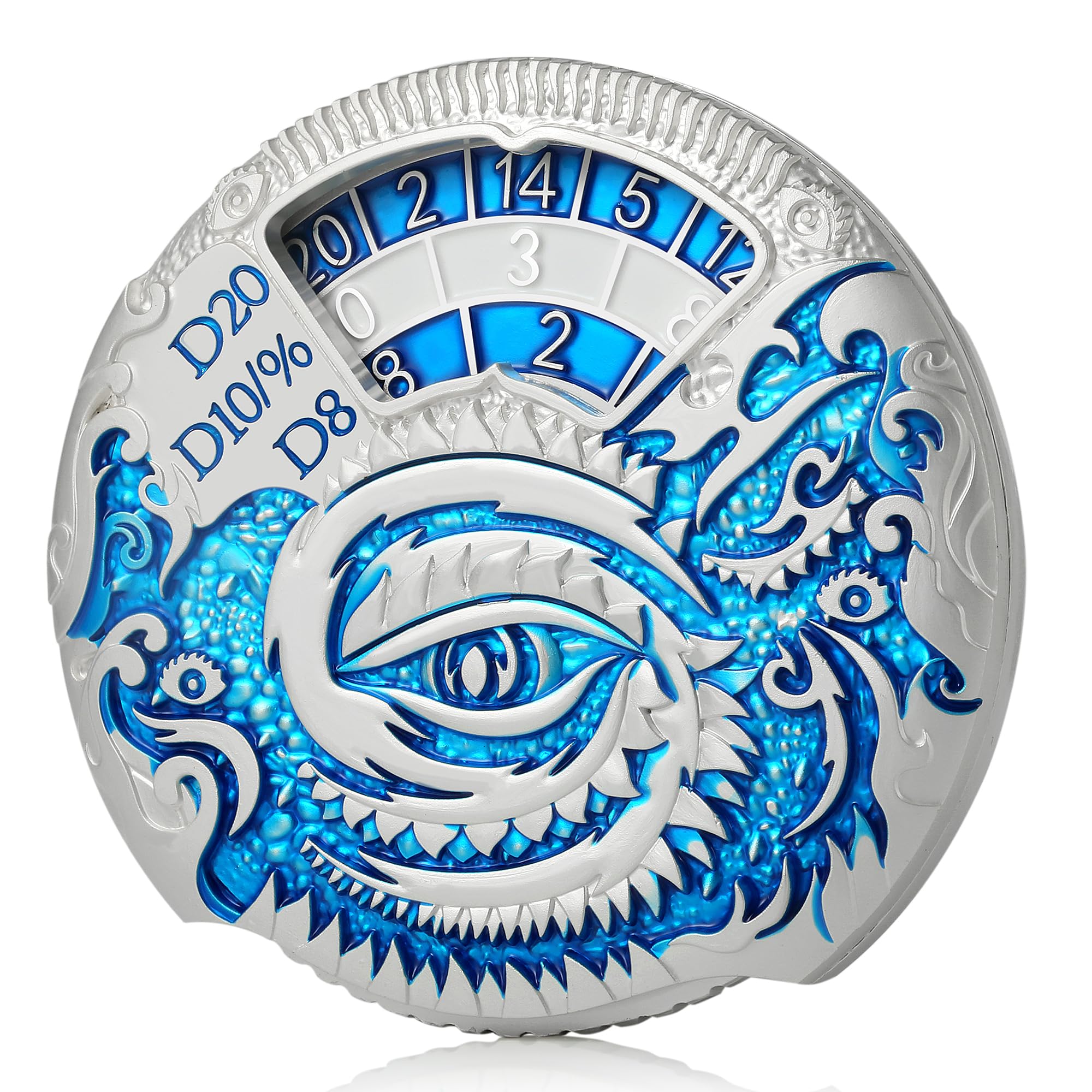 Foto 3 pulgar | Juego De Dados Dndnd Dragon Roulette Spinner D&d 7 En 1 De Metal Plateado - Venta Internacional.