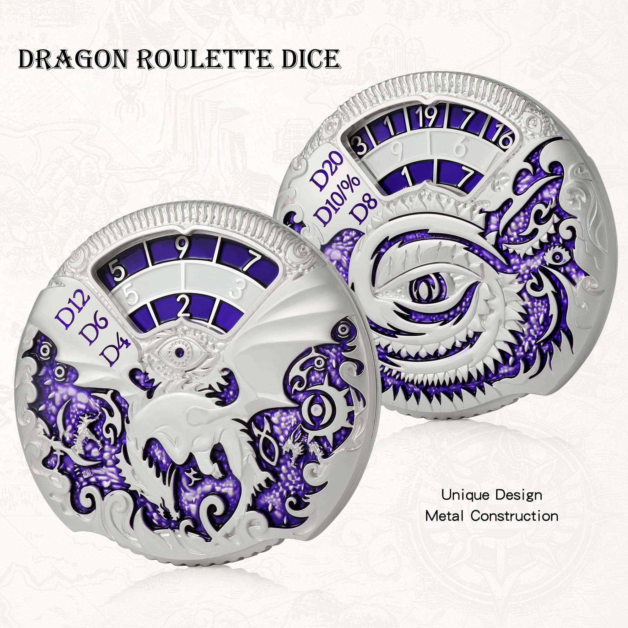 Foto 4 | Juego De Dados Dndnd Dungeons And Dragons Roulette Spinner 7 En 1 - Venta Internacional.