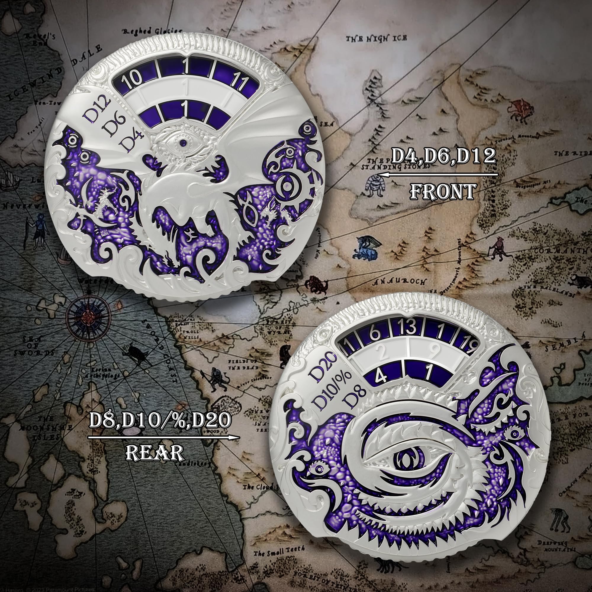 Foto 5 | Juego De Dados Dndnd Dungeons And Dragons Roulette Spinner 7 En 1 - Venta Internacional.