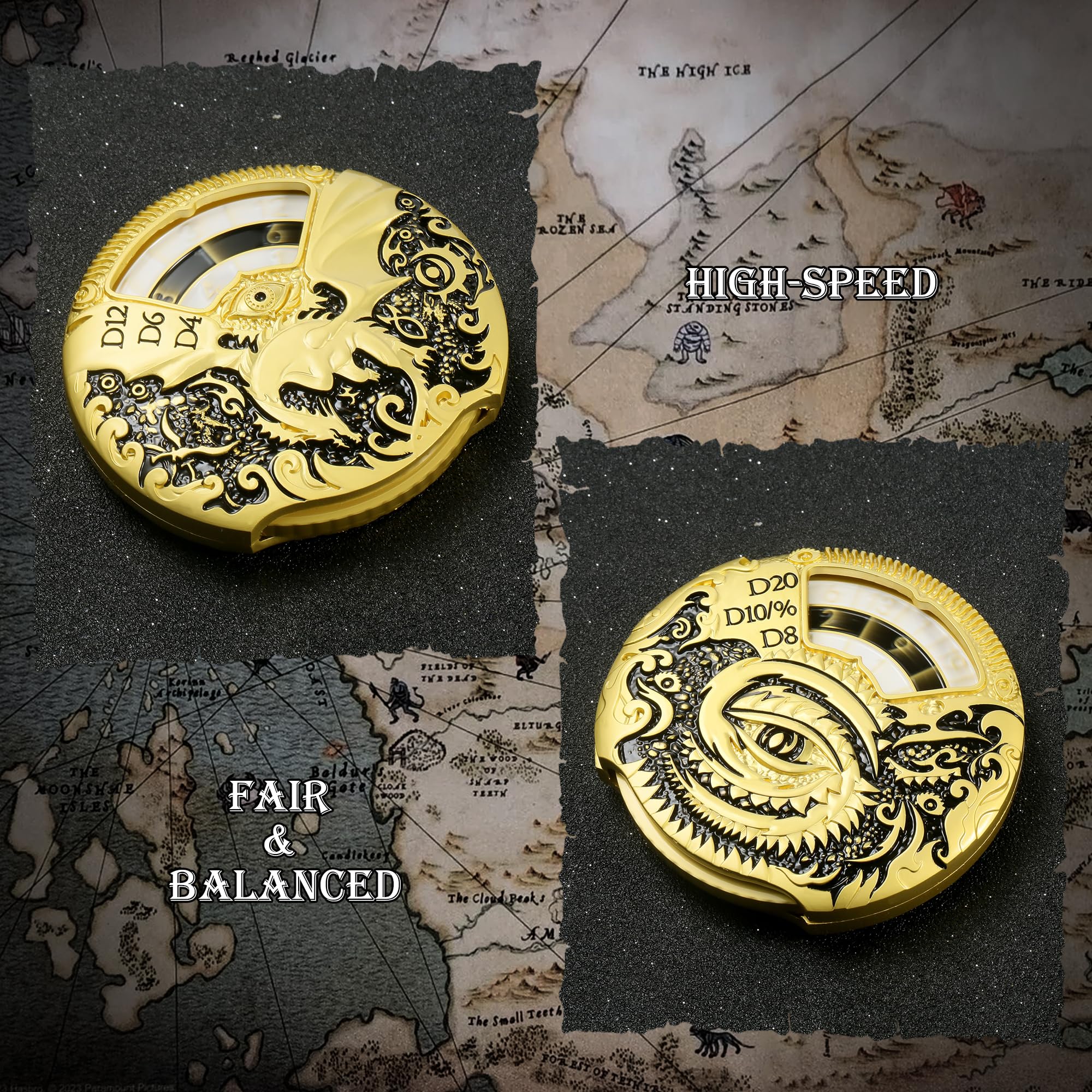 Foto 8 pulgar | Ruleta Fidget Spinner Dndnd Dragon Con Juego De Dados De Metal 7 En 1 - Venta Internacional.