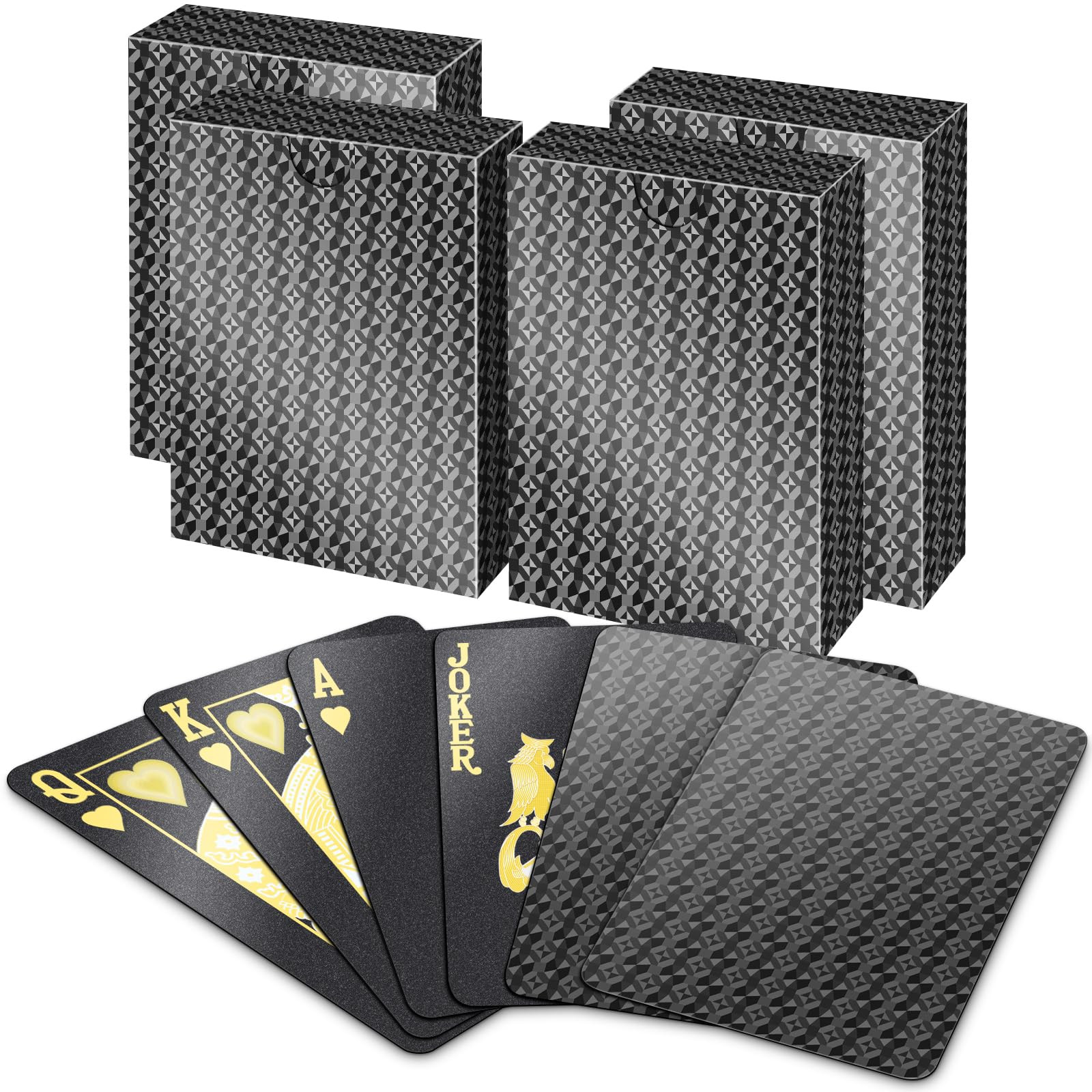 Foto 2 pulgar | Juego De Cartas Impermeables Bierdorf De Plástico Duradero, Paquete De 4 - Venta Internacional.