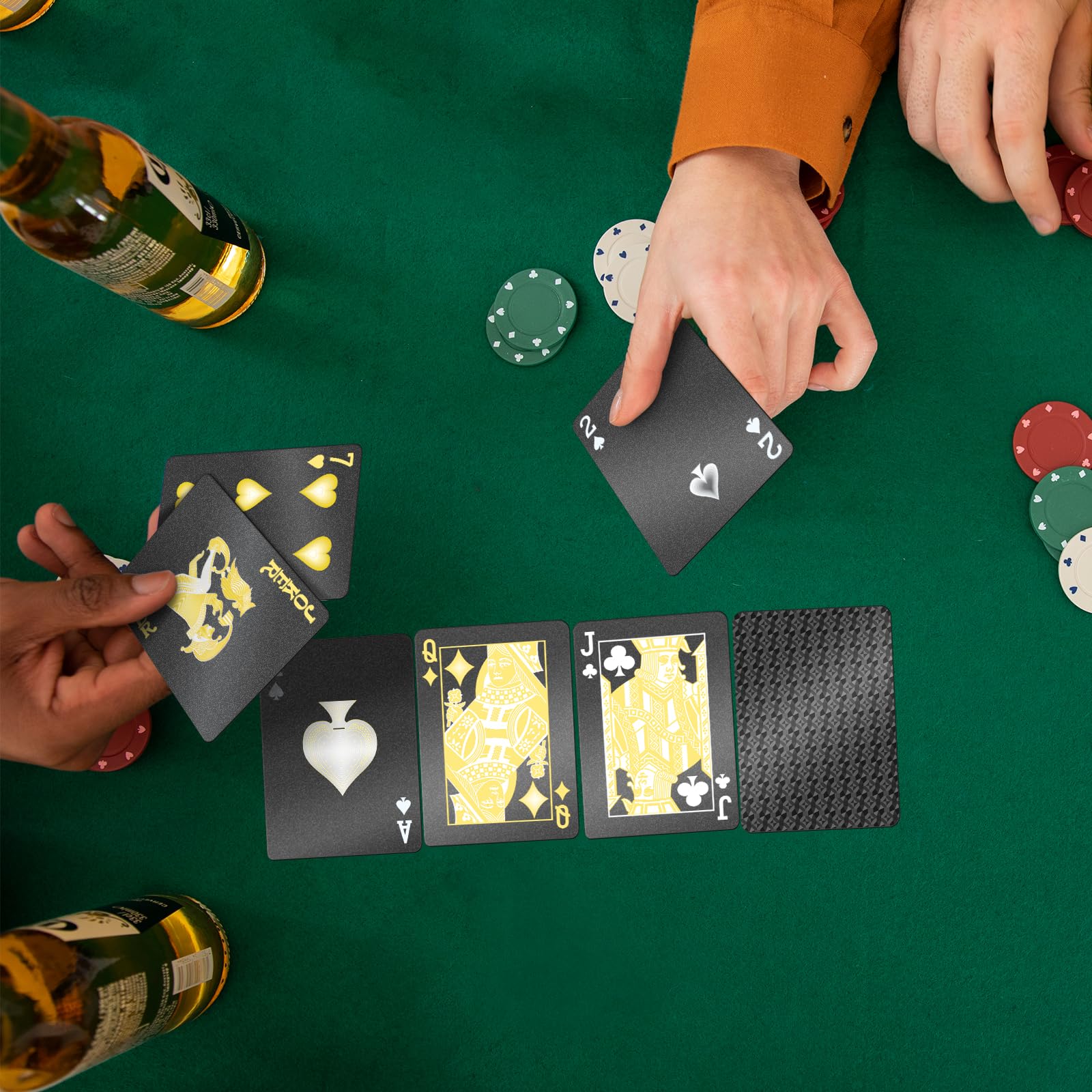 Foto 7 | Juego De Cartas Impermeables Bierdorf De Plástico Duradero, Paquete De 4 - Venta Internacional.