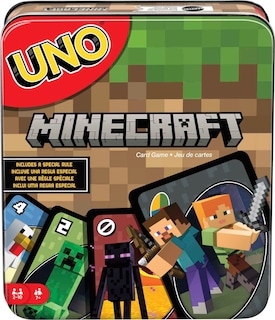 Foto 1 | Juego De Cartas Mattel Games Uno Minecraft Con Gráficos De Minecraft - Venta Internacional.