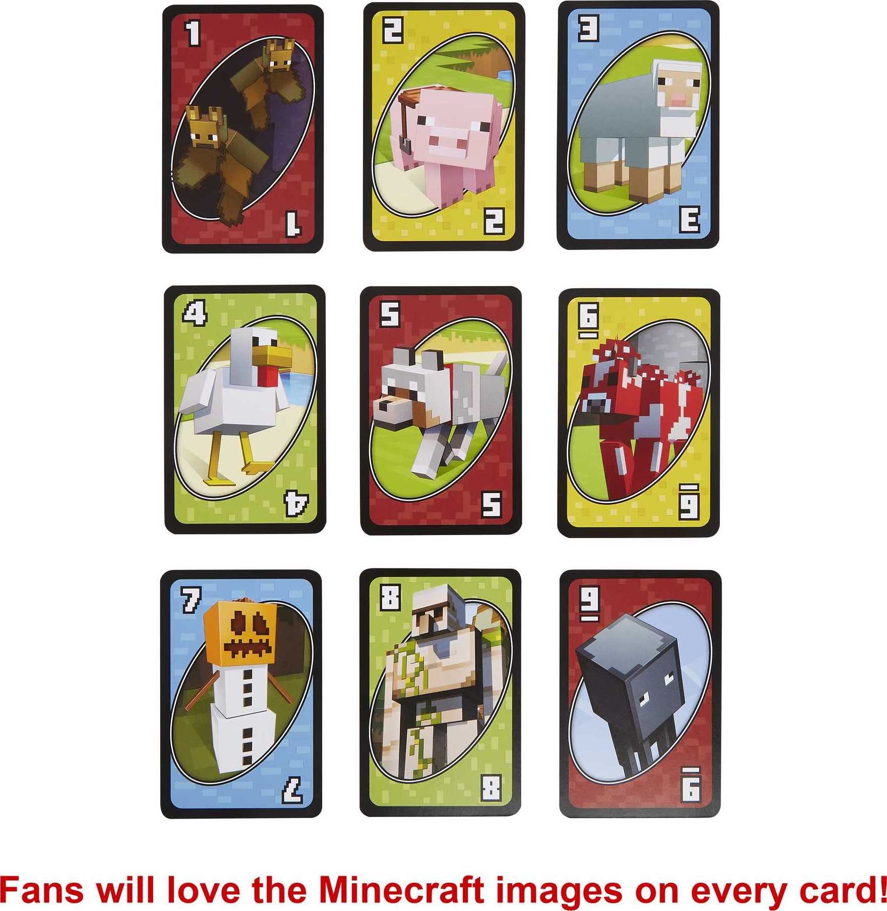 Foto 4 pulgar | Juego De Cartas Mattel Games Uno Minecraft Con Gráficos De Minecraft - Venta Internacional.