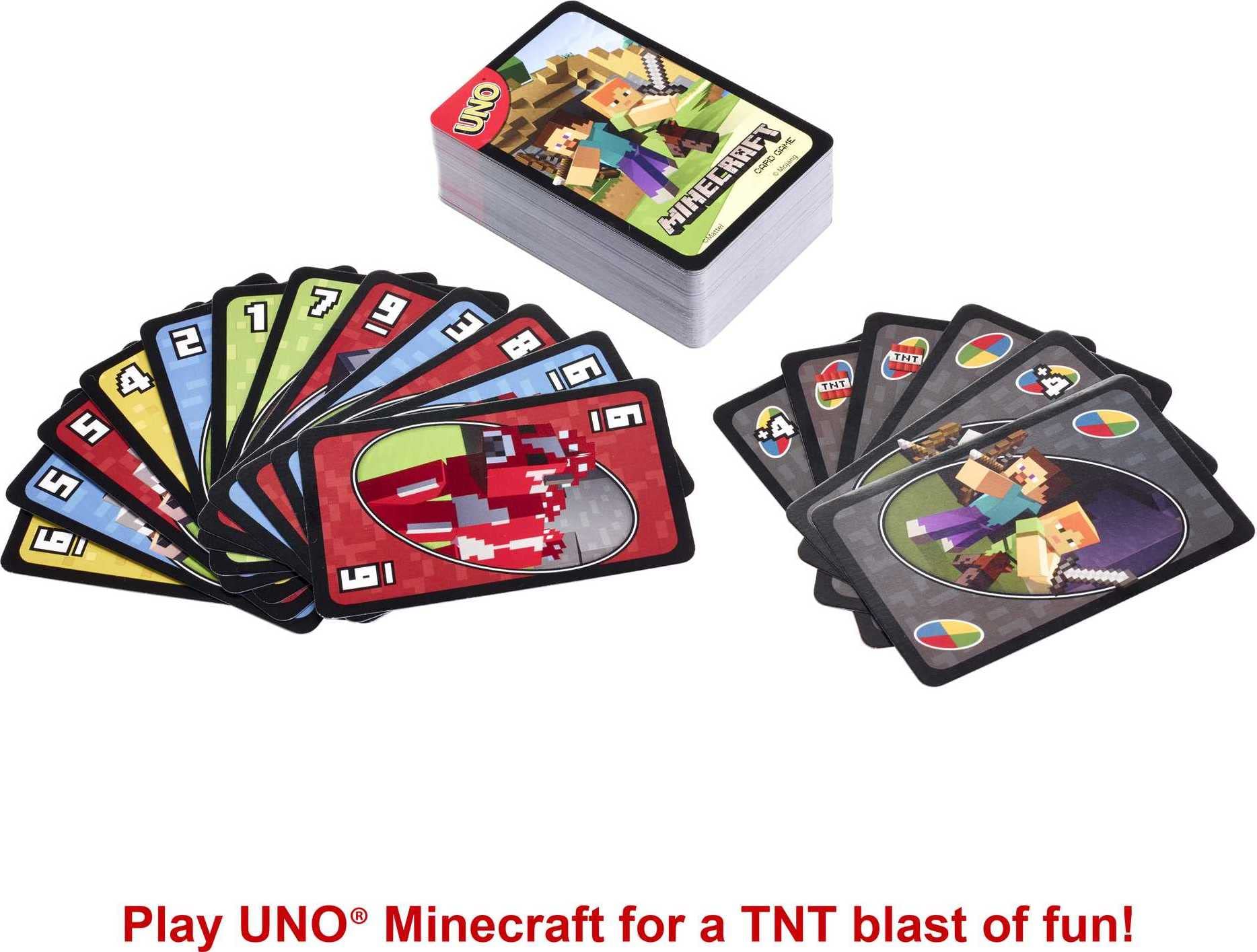 Foto 5 pulgar | Juego De Cartas Mattel Games Uno Minecraft Con Gráficos De Minecraft - Venta Internacional.