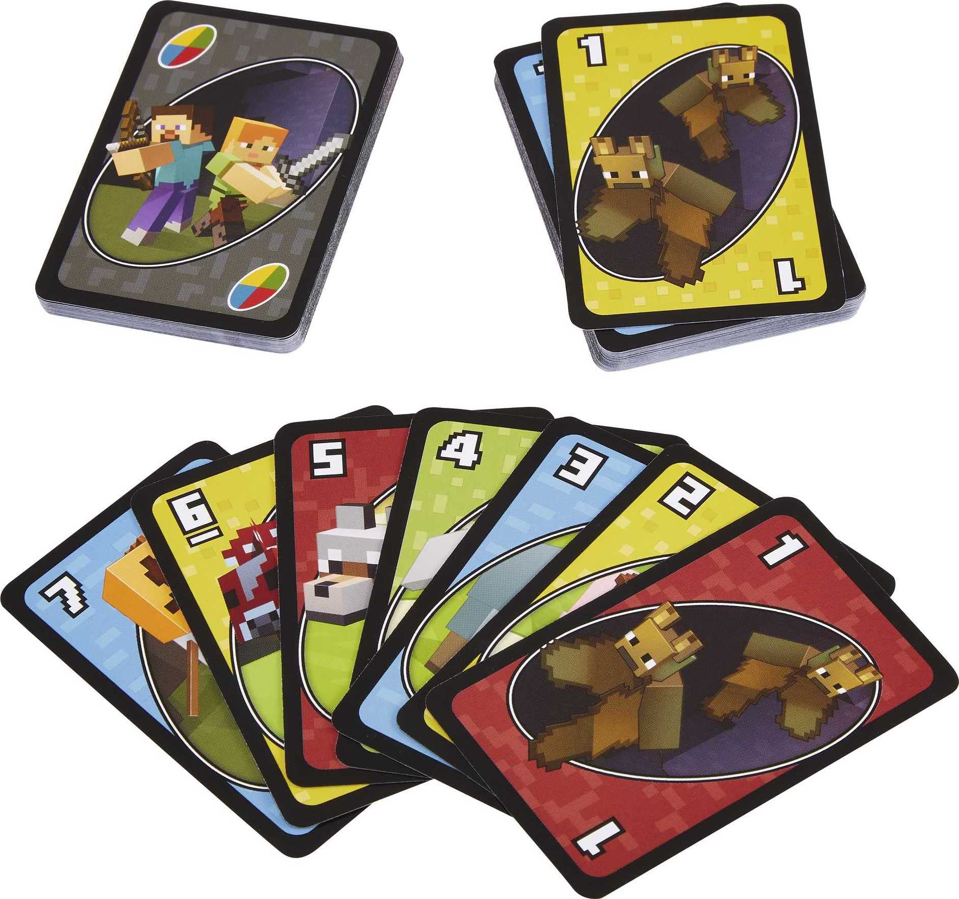Foto 7 pulgar | Juego De Cartas Mattel Games Uno Minecraft Con Gráficos De Minecraft - Venta Internacional.