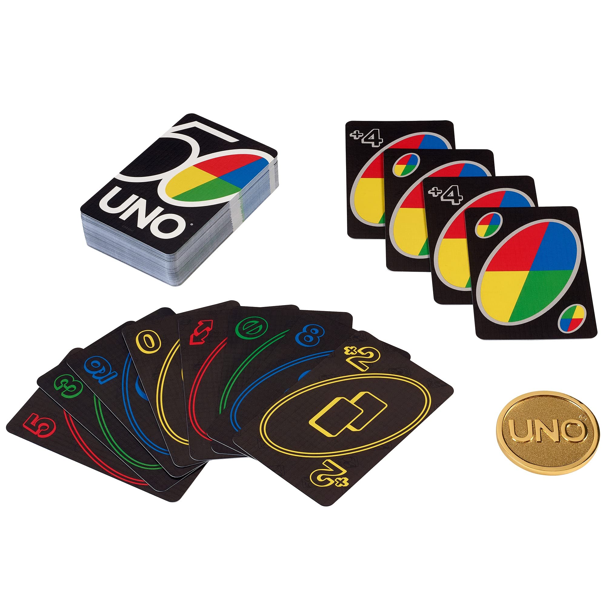 Foto 6 | Juego De Cartas Mattel Games Uno 50th Premium Version Family Desde Hace Más De 7 Años - Venta Internacional.