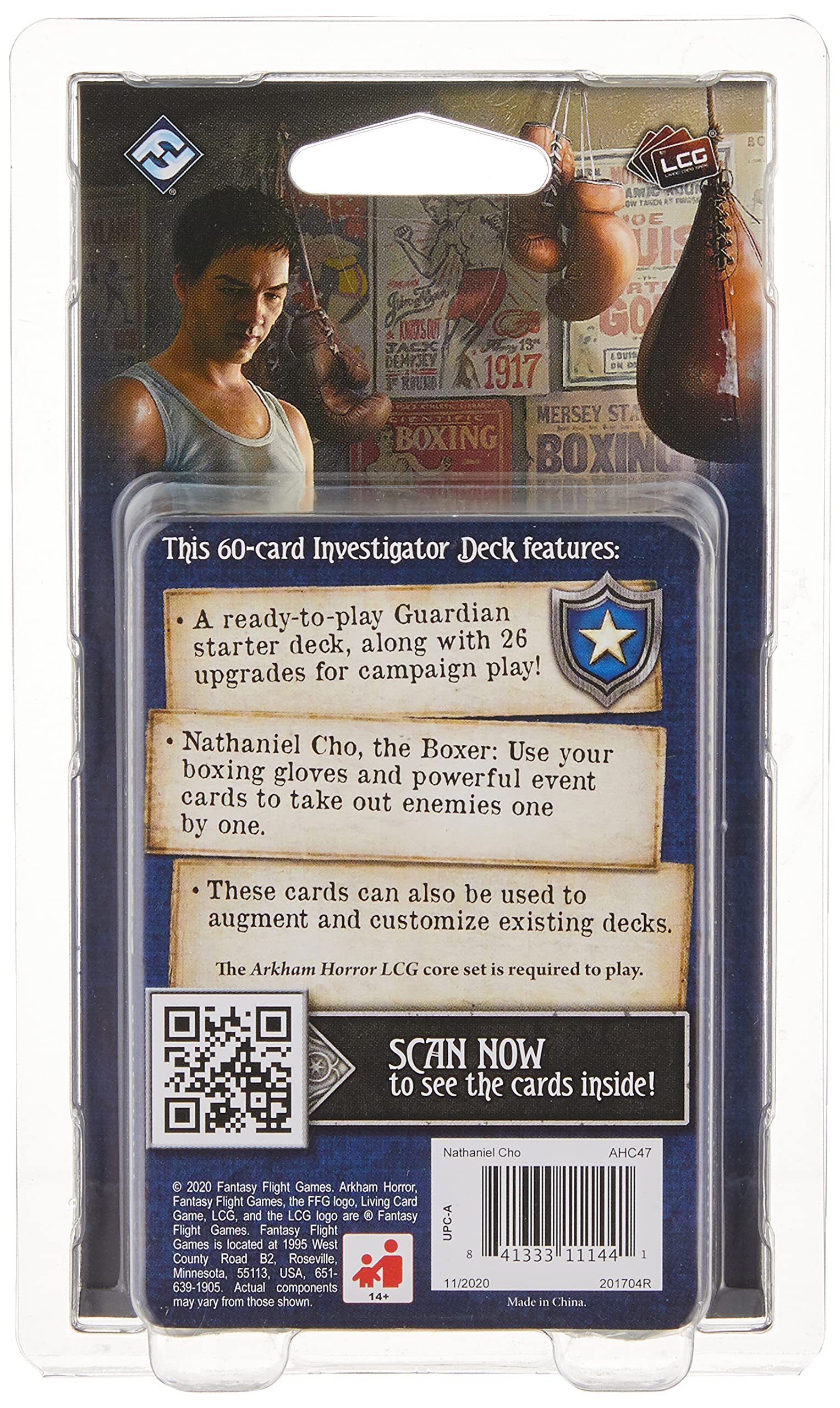 Foto 3 pulgar | Starter Deck Fantasy Flight Games Arkham Horror Nathaniel Cho - Venta Internacional.
