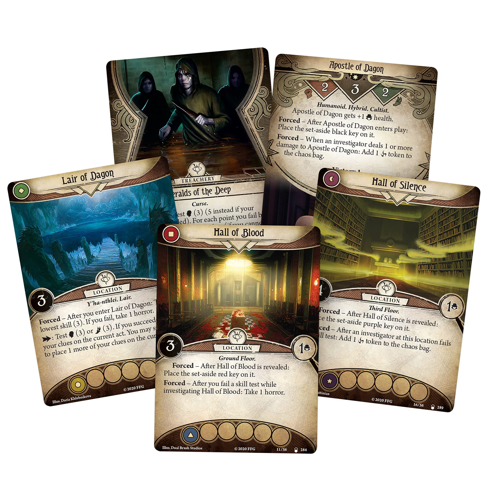 Foto 4 pulgar | Juego De Cartas Fantasy Flight Arkham Horror The Lair Of Dagon - Venta Internacional.