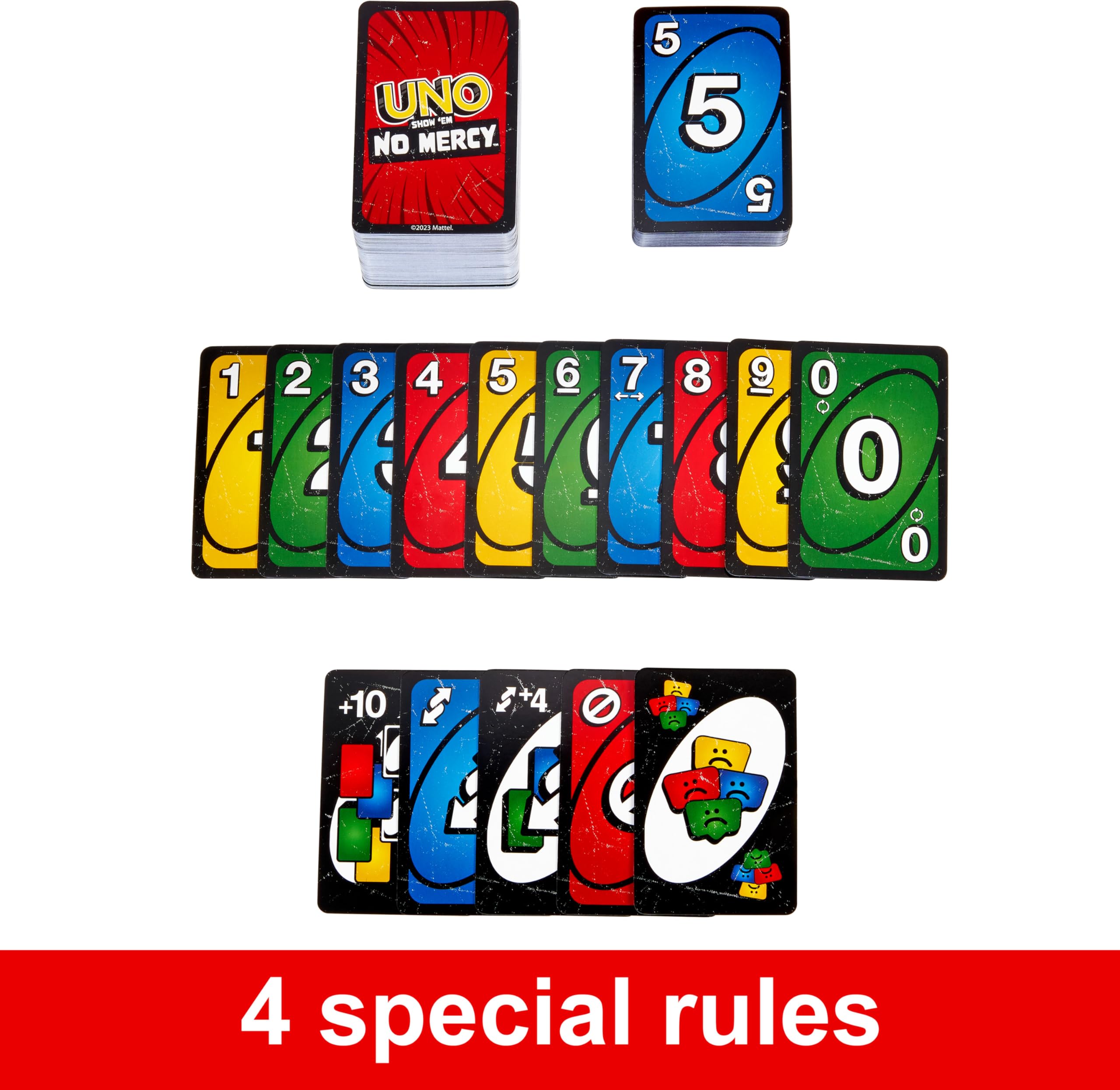 Foto 3 | Juego De Cartas Mattel Games Uno Show 'em No Mercy Con Cartas Adicionales - Venta Internacional.