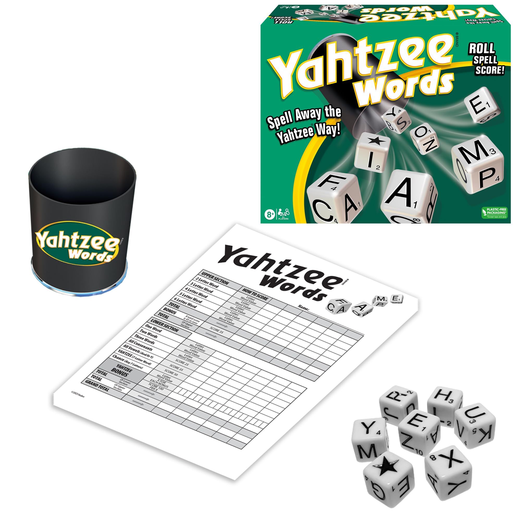 Juegos De Palabras: Juegos De Movimientos Ganadores, Yahtzee Words Usa, Más De 8 Años - Venta Internacional.