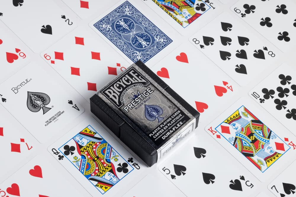 Foto 5 | Juego De Cartas Bicycle Prestige, Plástico Impermeable, Rojo Y Azul - Venta Internacional.