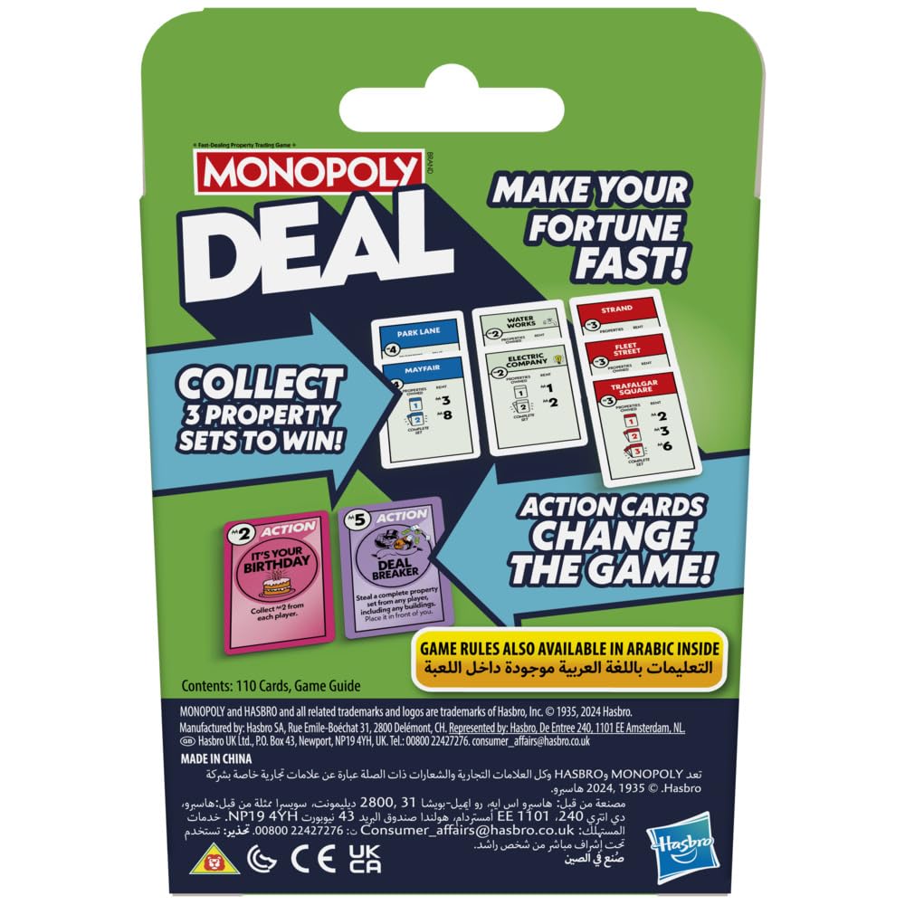 Foto 5 pulgar | Oferta De Juego De Cartas Monopoly Para Niños De 8 A 99 Años - Venta Internacional.