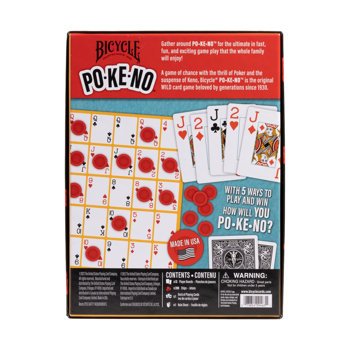 Foto 4 pulgar | Paquete De Juegos De Cartas Pokeno Para Bicicleta Con 1 Baraja Y Tarjetas De Puntuación - Venta Internacional.