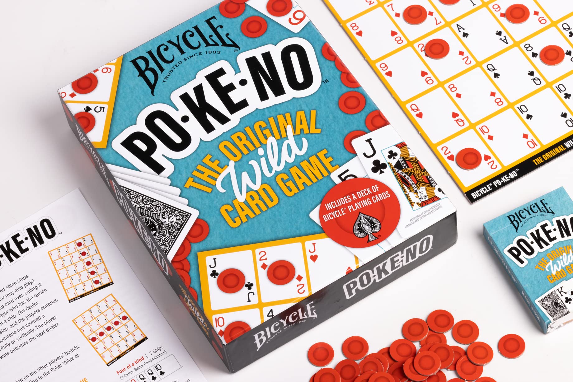 Foto 5 pulgar | Paquete De Juegos De Cartas Pokeno Para Bicicleta Con 1 Baraja Y Tarjetas De Puntuación - Venta Internacional.
