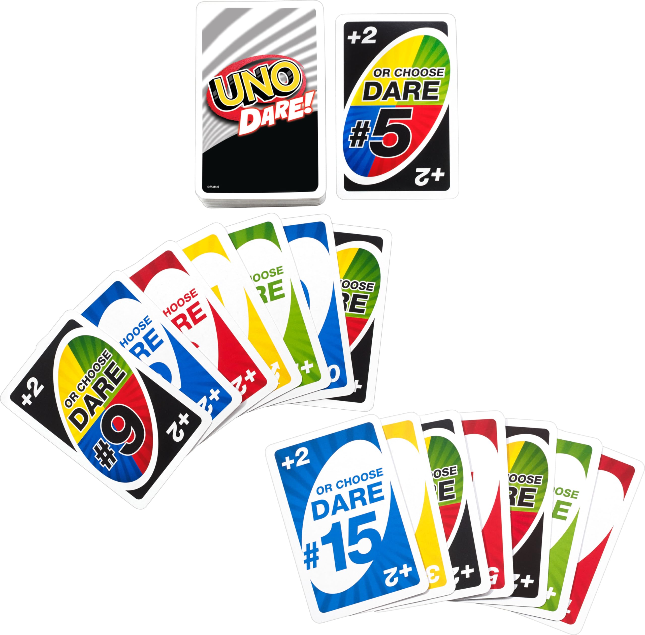 Foto 4 pulgar | Juego De Cartas Mattel Games Uno Dare Family Con 3 Categorías - Venta Internacional.