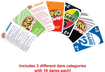 Foto 4 | Juego De Cartas Mattel Games Uno Dare Family Con 3 Categorías - Venta Internacional.