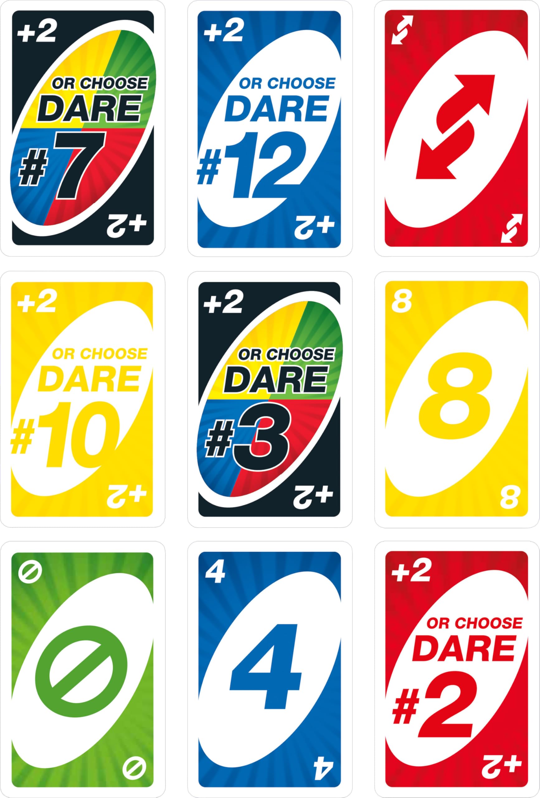 Foto 7 pulgar | Juego De Cartas Mattel Games Uno Dare Family Con 3 Categorías - Venta Internacional.