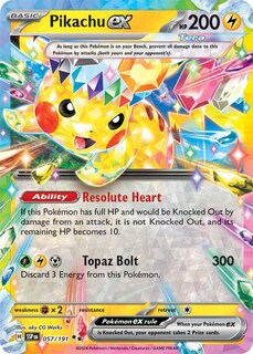 Foto 1 | Carta Coleccionable Pokémon Pikachu Ex 057/191 Surging Sparks - Venta Internacional