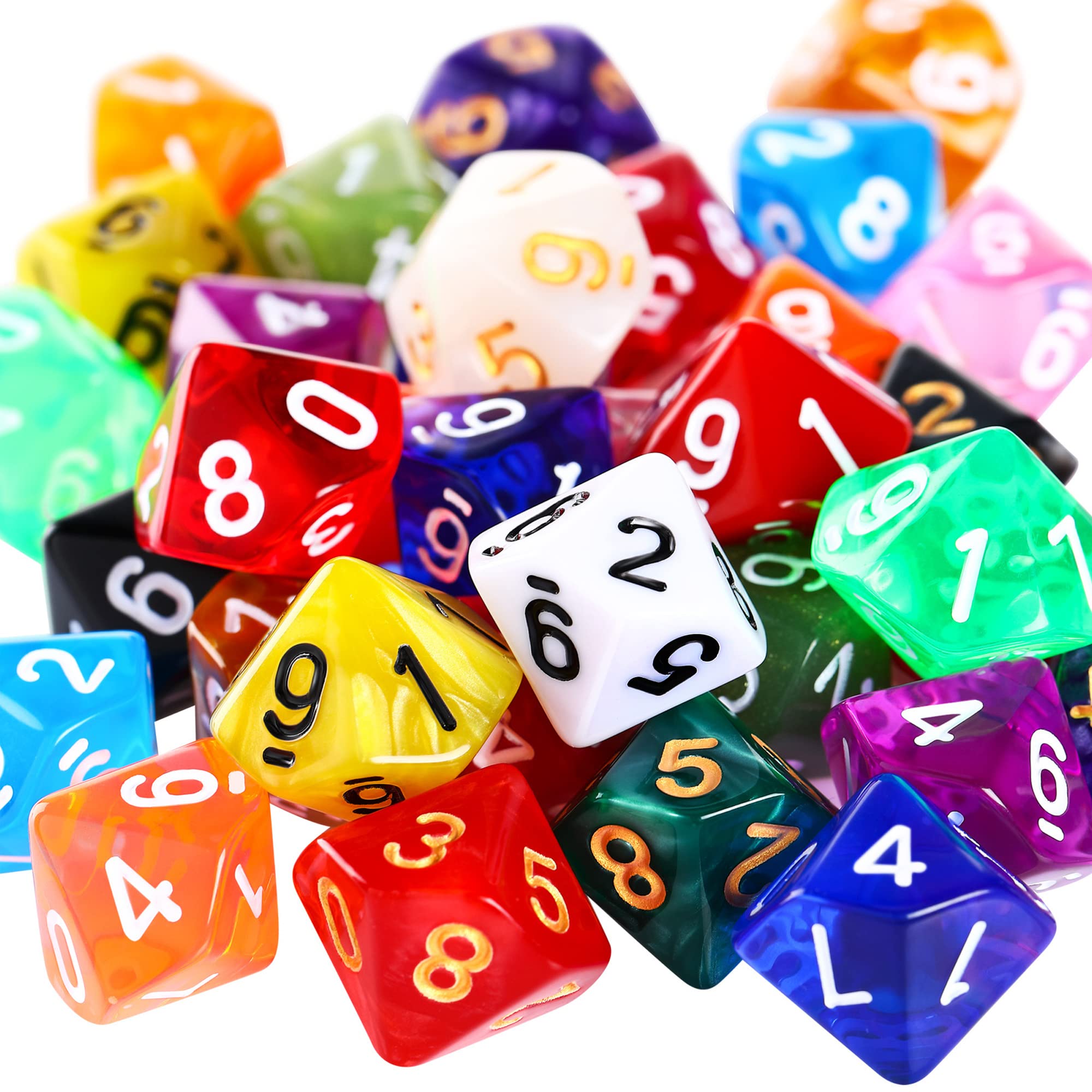 Juego De Dados Poliédricos Skylety De 50 Piezas Con Bolsa Negra - Venta Internacional.