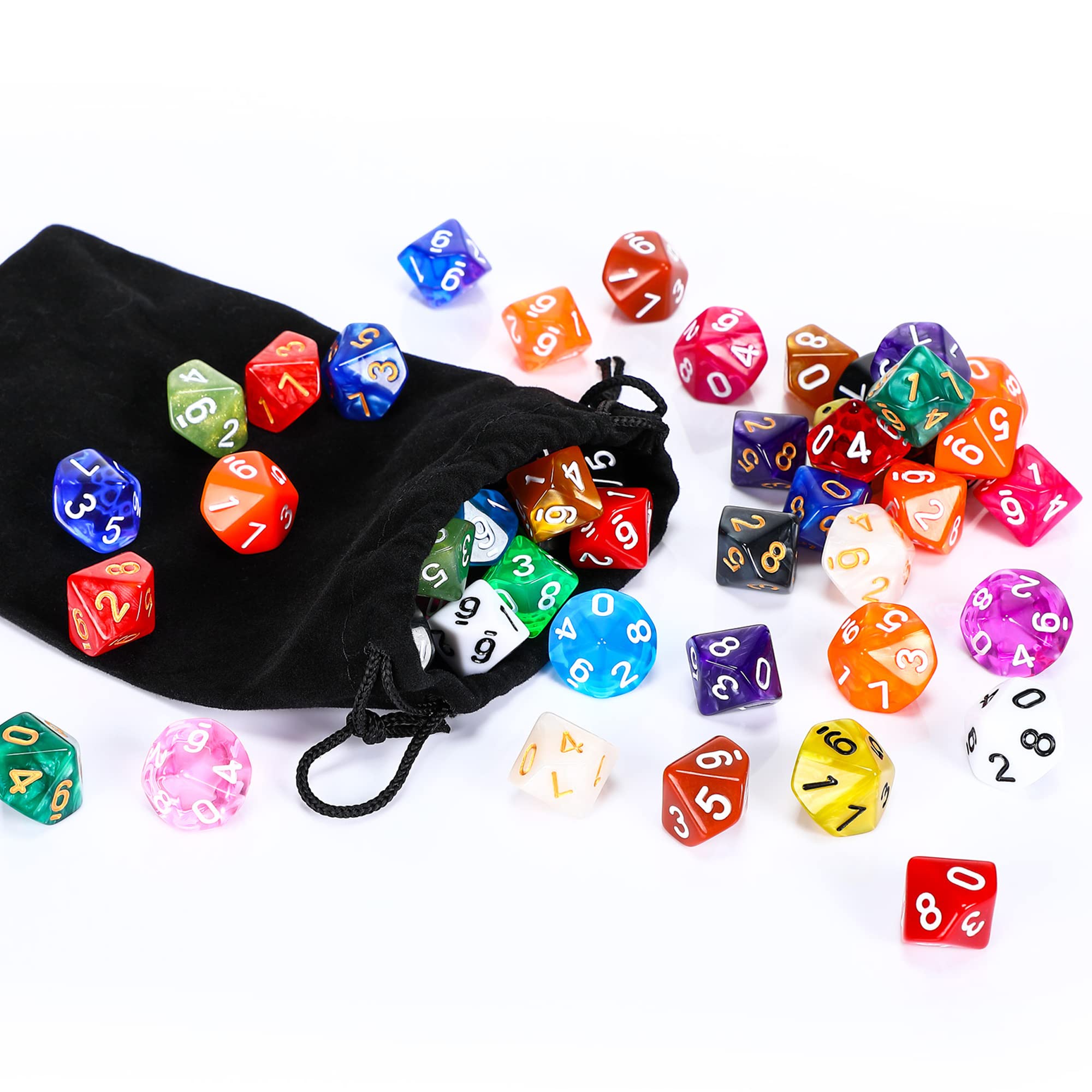 Foto 3 pulgar | Juego De Dados Poliédricos Skylety De 50 Piezas Con Bolsa Negra - Venta Internacional.
