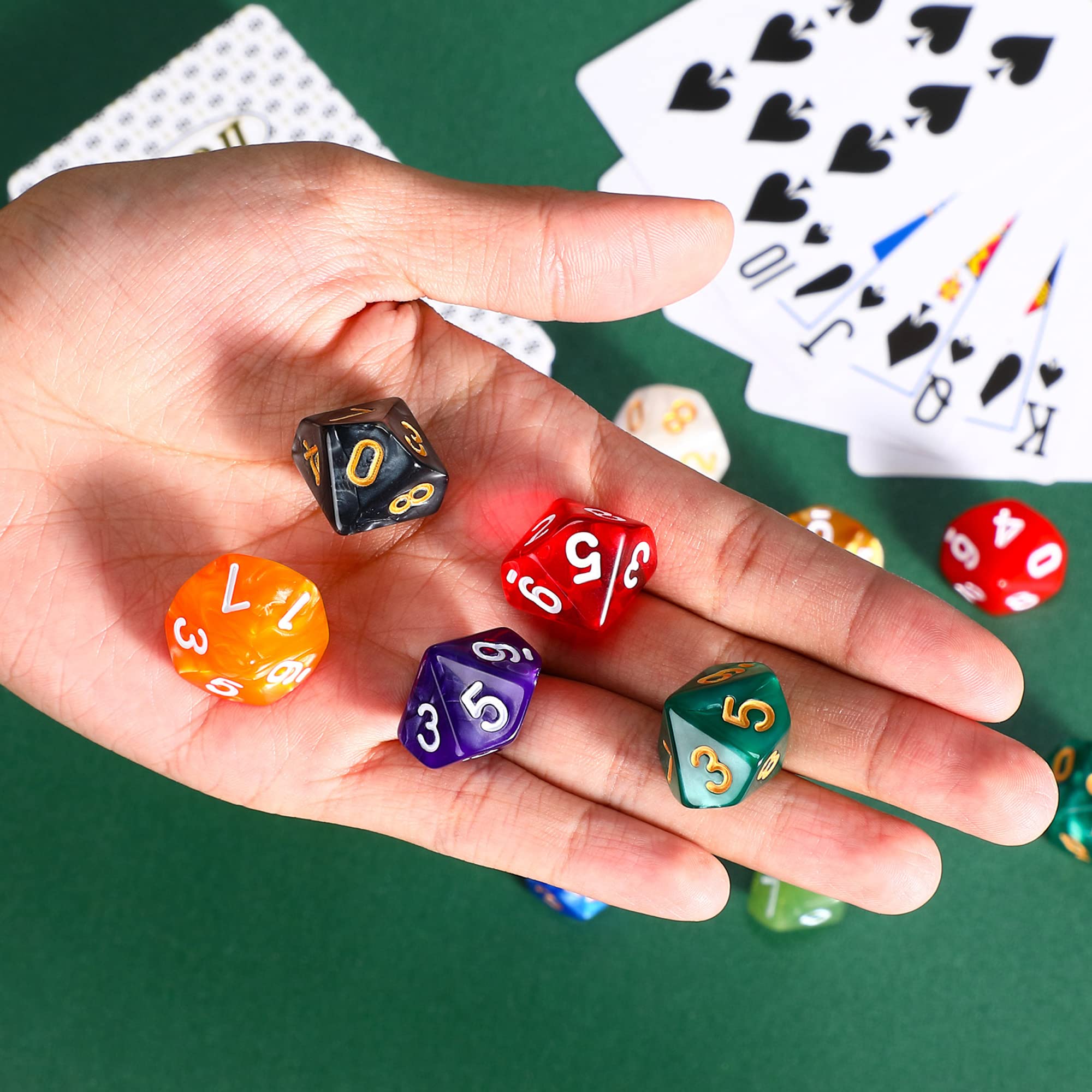 Foto 4 pulgar | Juego De Dados Poliédricos Skylety De 50 Piezas Con Bolsa Negra - Venta Internacional.