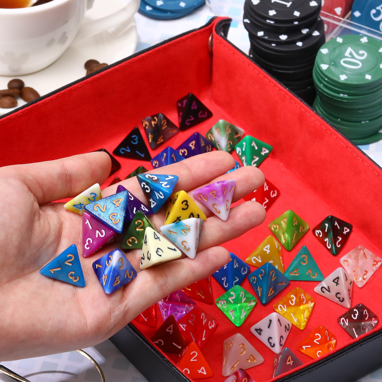 Foto 5 pulgar | Juego De Dados Poliédricos Skylety De 50 Piezas Con Bolsa Negra - Venta Internacional.