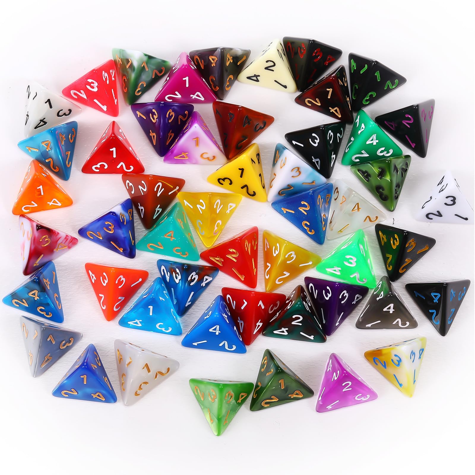 Foto 6 pulgar | Juego De Dados Poliédricos Skylety De 50 Piezas Con Bolsa Negra - Venta Internacional.