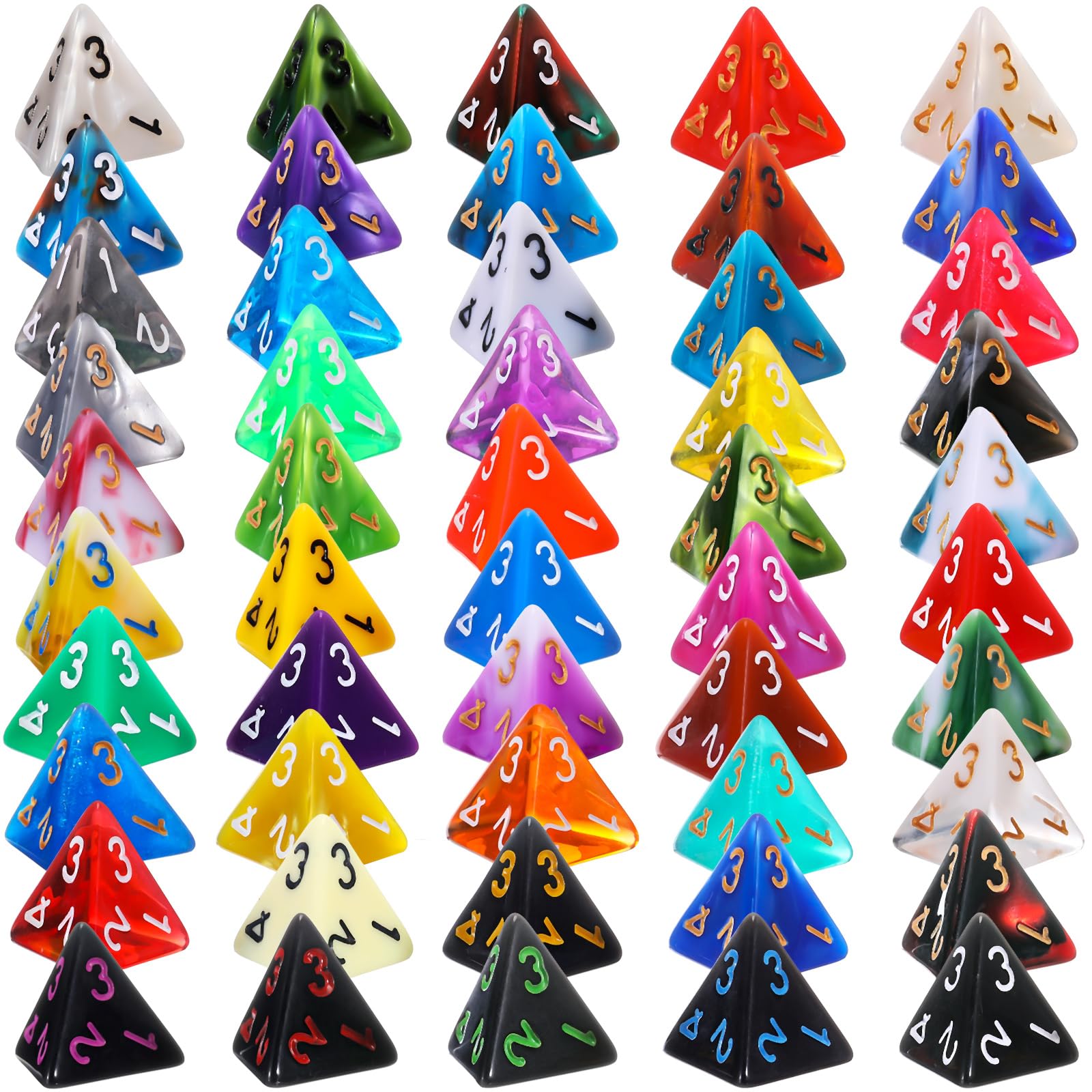 Foto 8 pulgar | Juego De Dados Poliédricos Skylety De 50 Piezas Con Bolsa Negra - Venta Internacional.