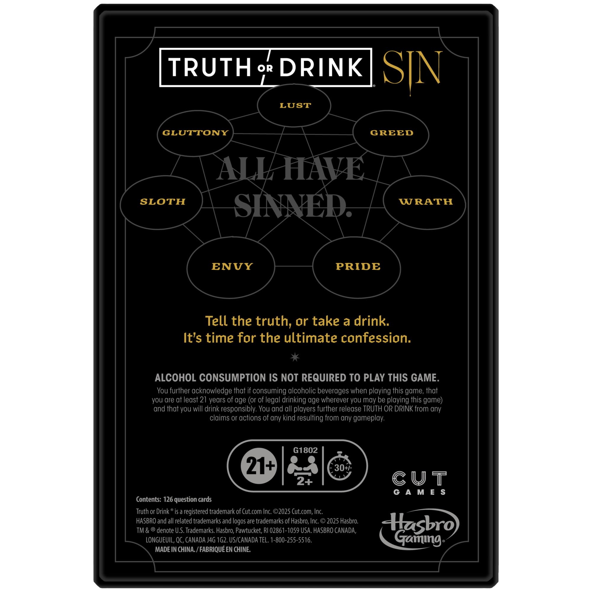 Foto 3 pulgar | Juego De Fiesta Truth Or Drink: Sin Edition Cut Más De 250 Preguntas - Venta Internacional.