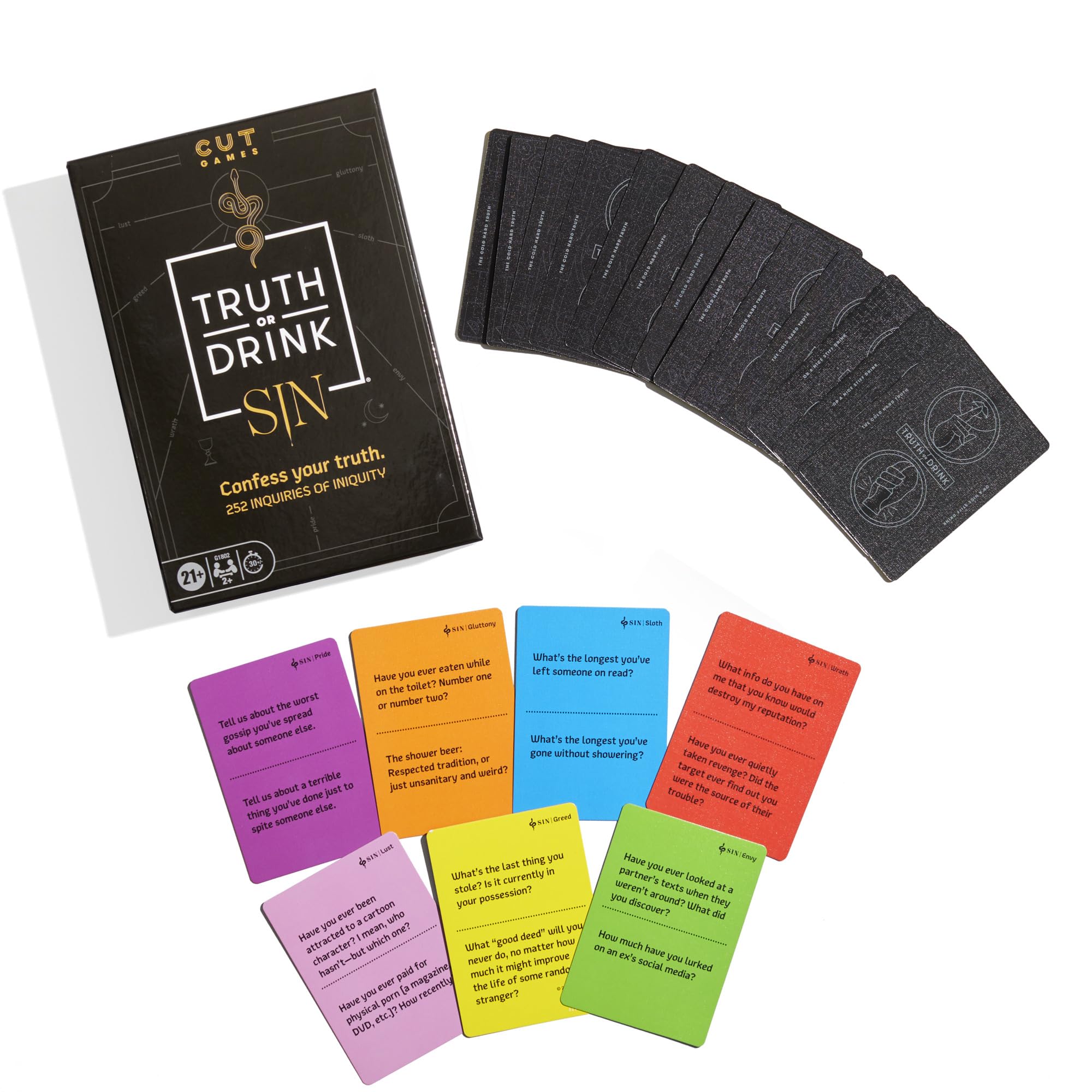 Foto 4 pulgar | Juego De Fiesta Truth Or Drink: Sin Edition Cut Más De 250 Preguntas - Venta Internacional.
