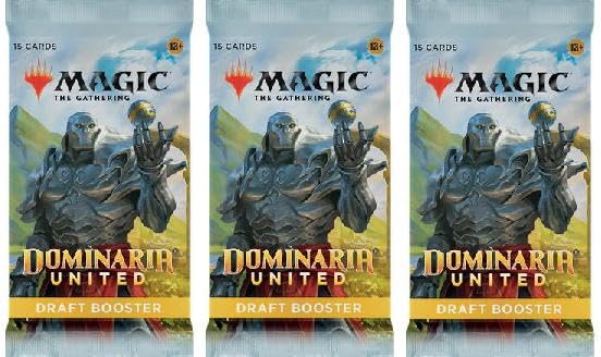 Lote De Paquete Mtg Draft Booster Dominaria United X3 - Venta Internacional.