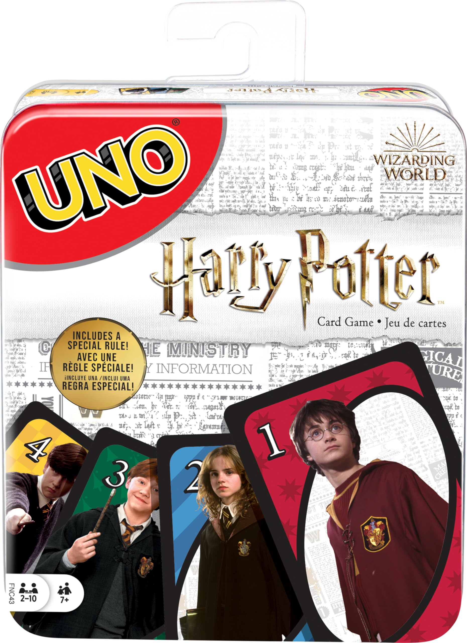 Foto 2 pulgar | Juego De Cartas Mattel Games Uno Harry Potter Con Funda De Hojalata - Venta Internacional.