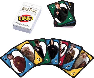 Foto 5 | Juego De Cartas Mattel Games Uno Harry Potter Con Funda De Hojalata - Venta Internacional.