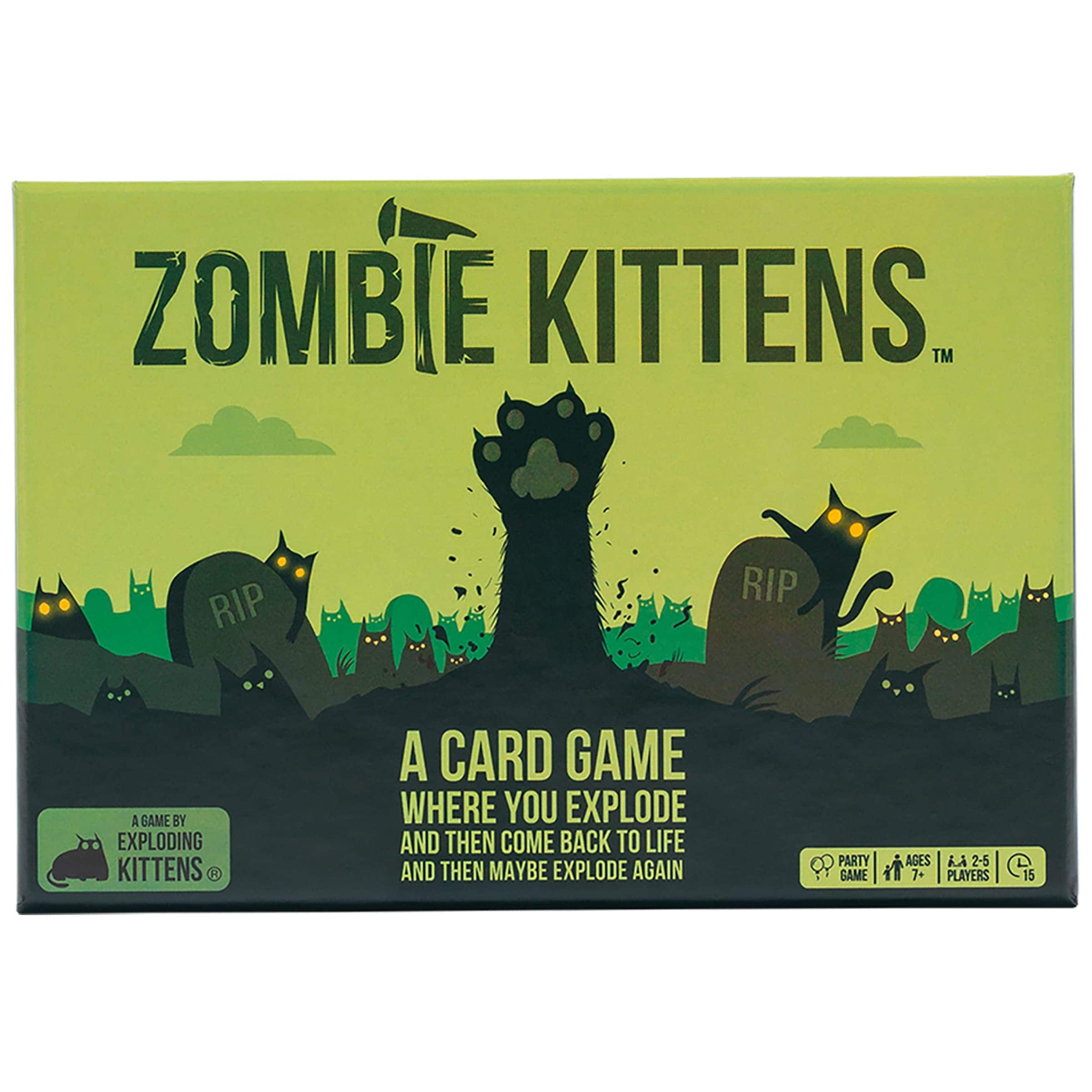 Juego De Cartas Exploding Kittens Zombie Kittens 2-5 Jugadores 7+ - Venta Internacional.
