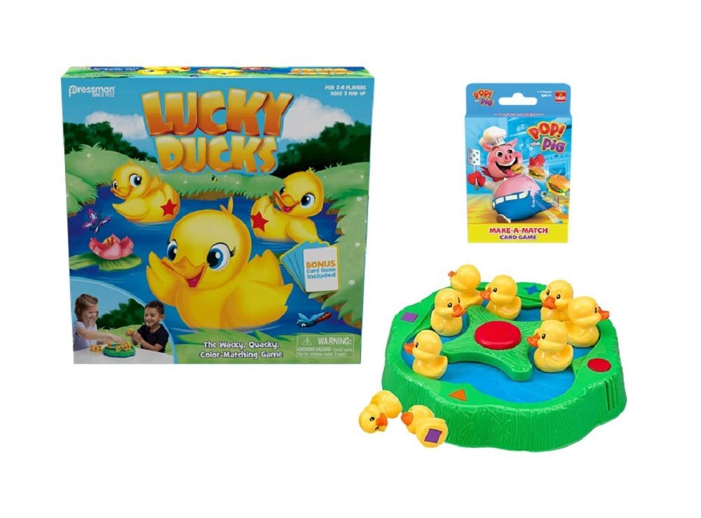 Foto 3 pulgar | Juego De Memoria Y Combinación Pressman Lucky Ducks Con Pop The Pig - Venta Internacional.