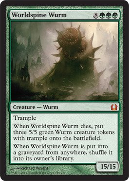 Foto 2 pulgar | Carta Coleccionable Magic The Gathering Worldspine Wurm 140 - Venta Internacional.