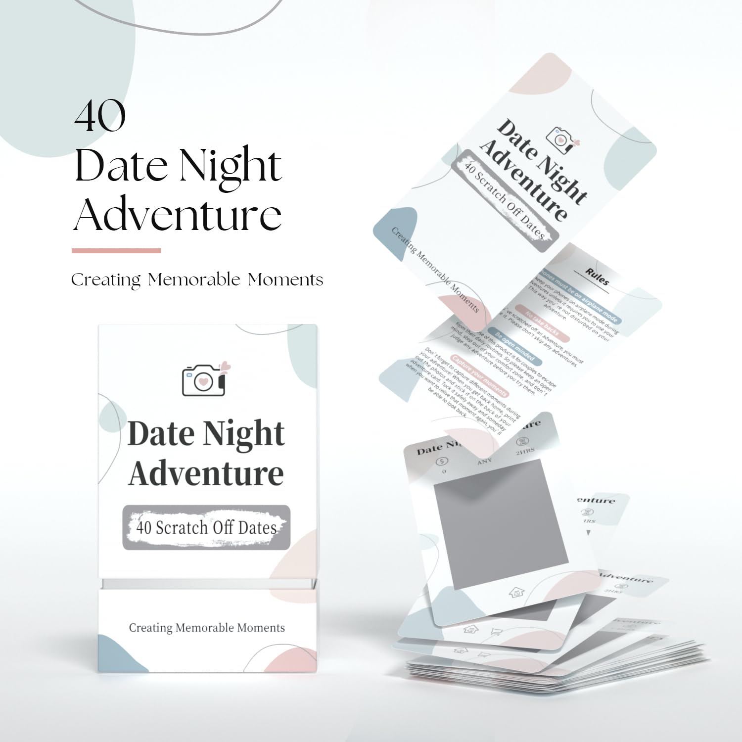 Foto 4 pulgar | Juegos De Cartas Para Parejas, Cita Nocturna, 40 Ideas Para Citas, +40 Años - Venta Internacional.