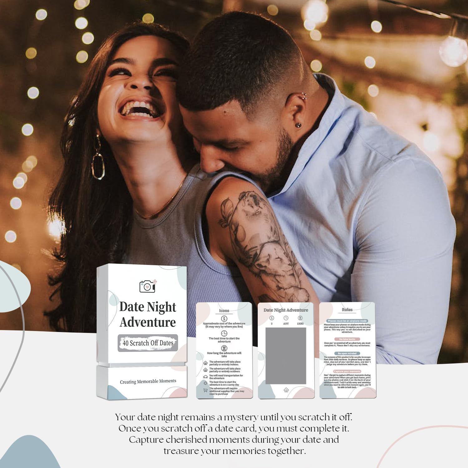 Foto 6 | Juegos De Cartas Para Parejas, Cita Nocturna, 40 Ideas Para Citas, +40 Años - Venta Internacional.
